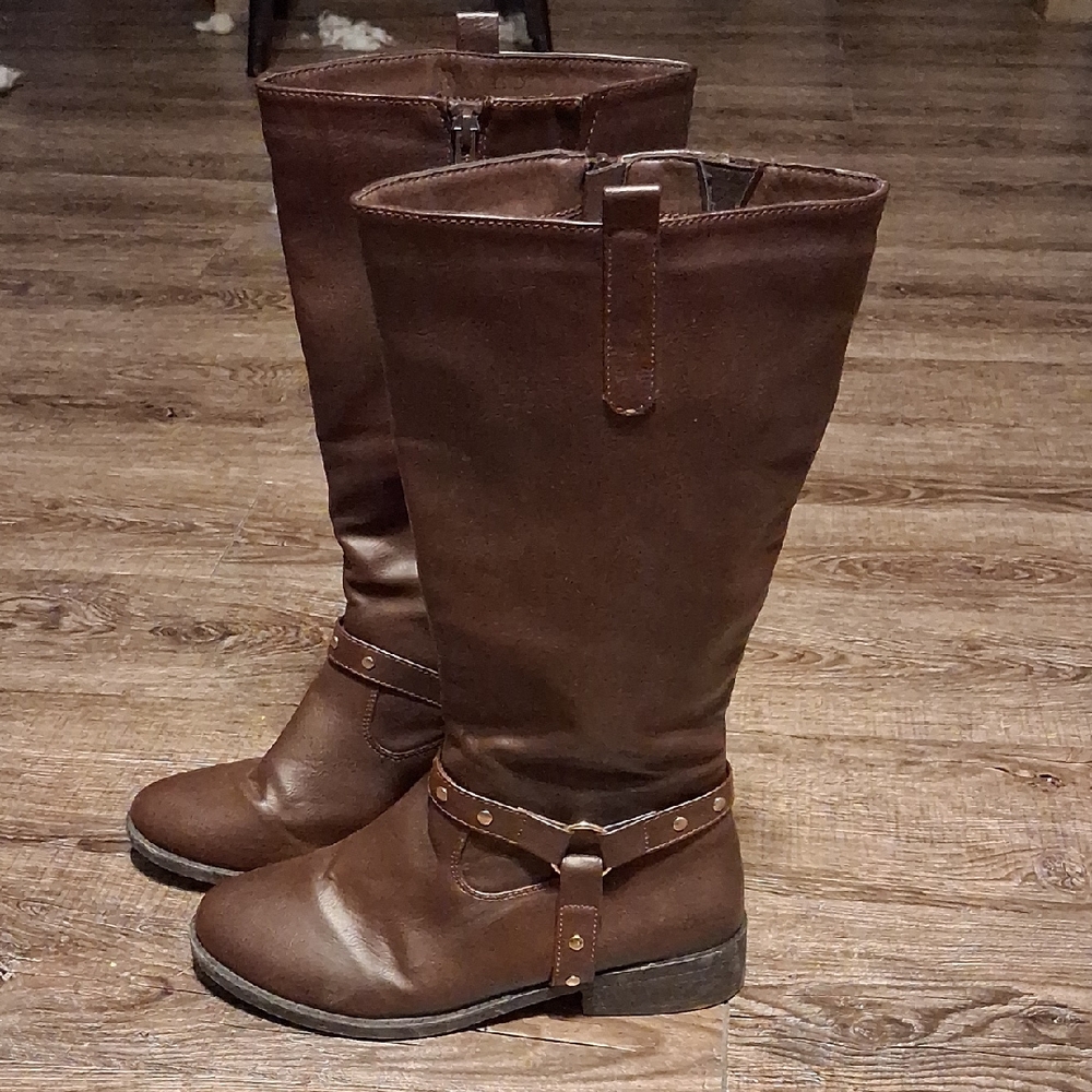 Wanted Brown Over the Knee Boots